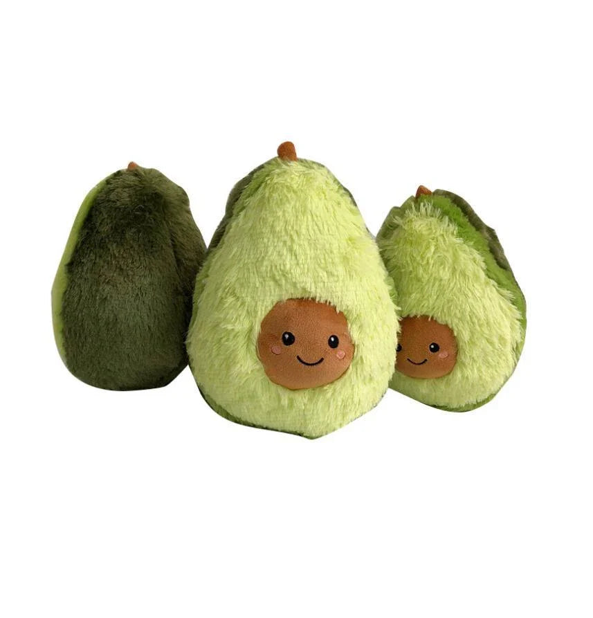 Cosy and plush avocado-shaped cushion in various sizes, providing soft comfort and relaxation for the home