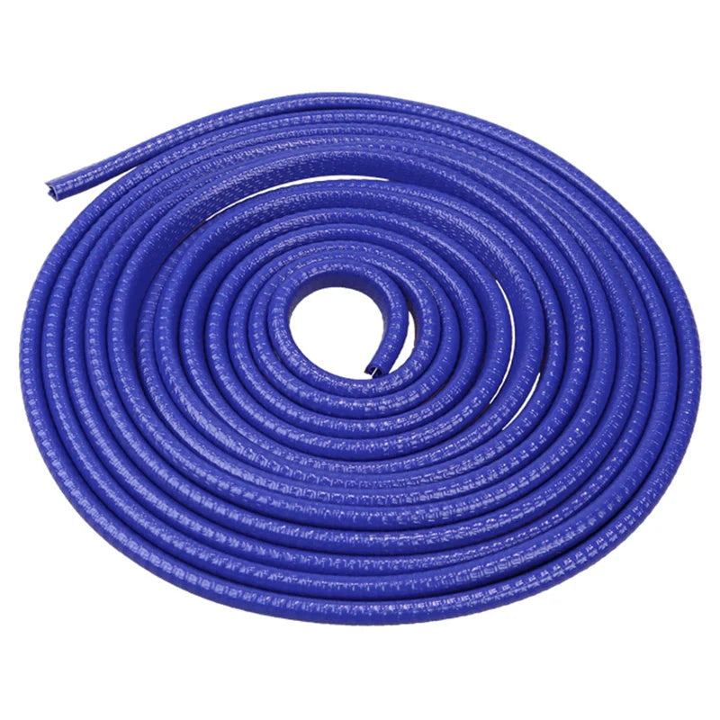 Universal car door anti-collision strip with steel disc for edge protection