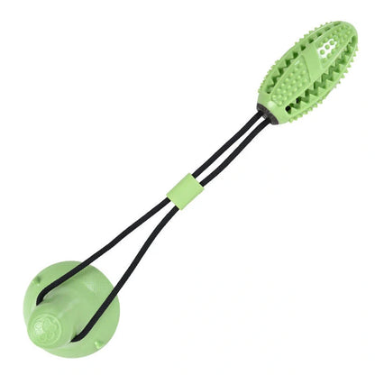 Durable suction cup molar toy for dogs, promoting dental health through chewing
