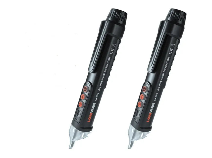 Black intelligent checkpoint test pencil for AC voltage line detection with sound and light indicators