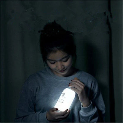 Cosy milk bottle-shaped USB charging LED night light lamp with customisable message, ideal as a baby gift or home decor