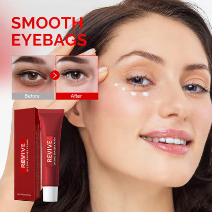 15ml jar of moisturising eye cream with hyaluronic acid and vitamin E for reducing dark circles