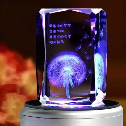 Small colourful MP4 Bluetooth LED crystal light night lamp in gift box