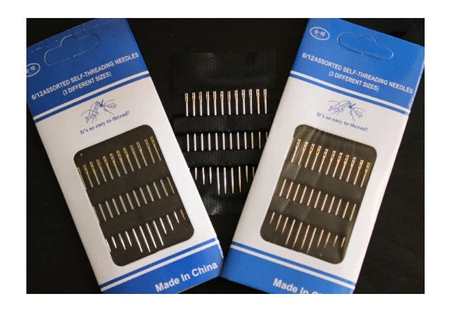Dual-purpose blind needle for easy threading and sewing