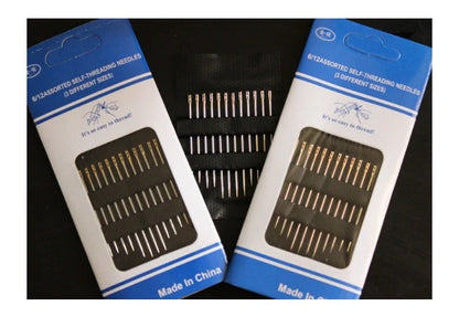 Dual-purpose blind needle for easy threading and sewing