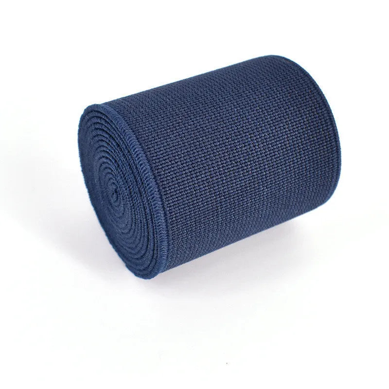 5cm wide fashion colour rubber elastic band in ten colour options on a white background