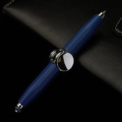 Versatile LED-powered gyro ballpoint pen with a mesmerizing spinner for stress relief and improved productivity