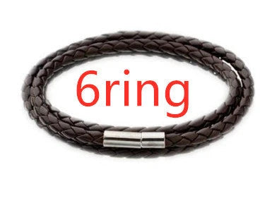 A personalized leather bracelet with engraved beads, a thoughtful gift for men