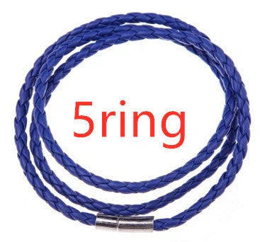 A personalized leather bracelet with engraved beads, a thoughtful gift for men