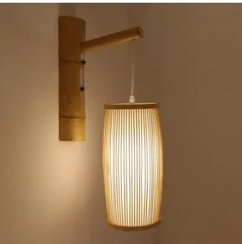 Southeast Asia bamboo plait hall staircase decoration lamp with E27 lamp holder