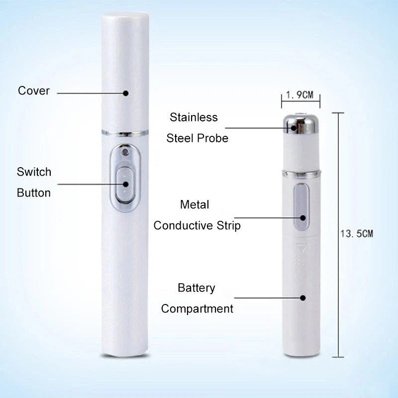 Advanced Blue Light Therapy Acne Pen - Targets Acne, Reduces Scarring, and Rejuvenates Skin