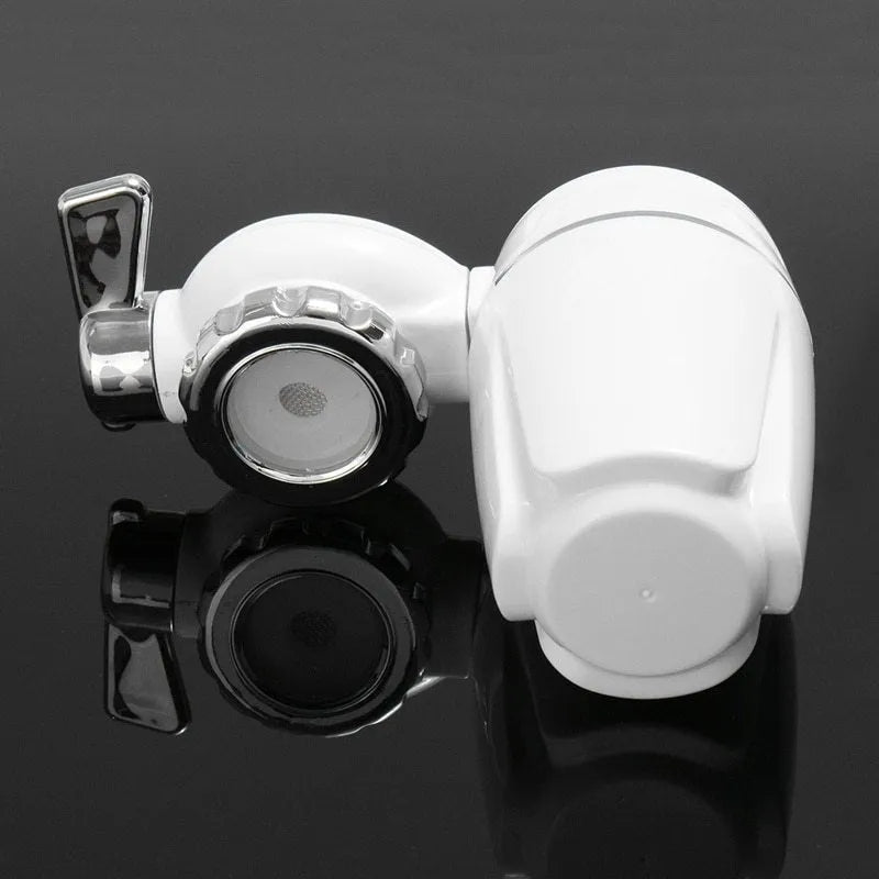 White kitchen faucet water filter with ceramic cartridge and universal tap adapter