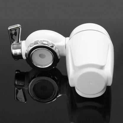 White kitchen faucet water filter with ceramic cartridge and universal tap adapter