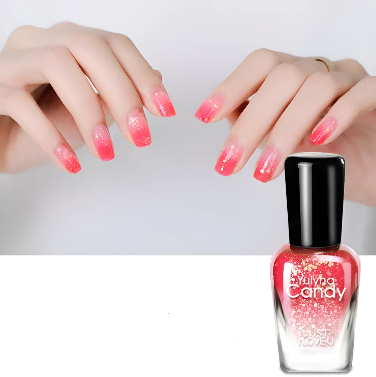 7ml oily warming nail polish bottle in a selected shade from W01 to W33, 33 colour options