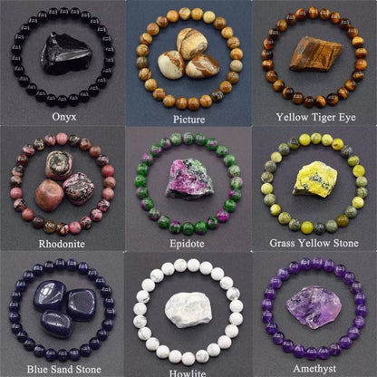 Natural stone tiger eye beaded bracelet for stress relief and yoga