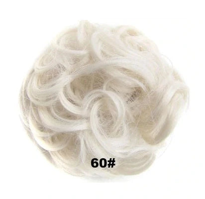 Hair ring wig in various colours from 1# to Burg, showing synthetic fibres and natural hairline for temporary styling