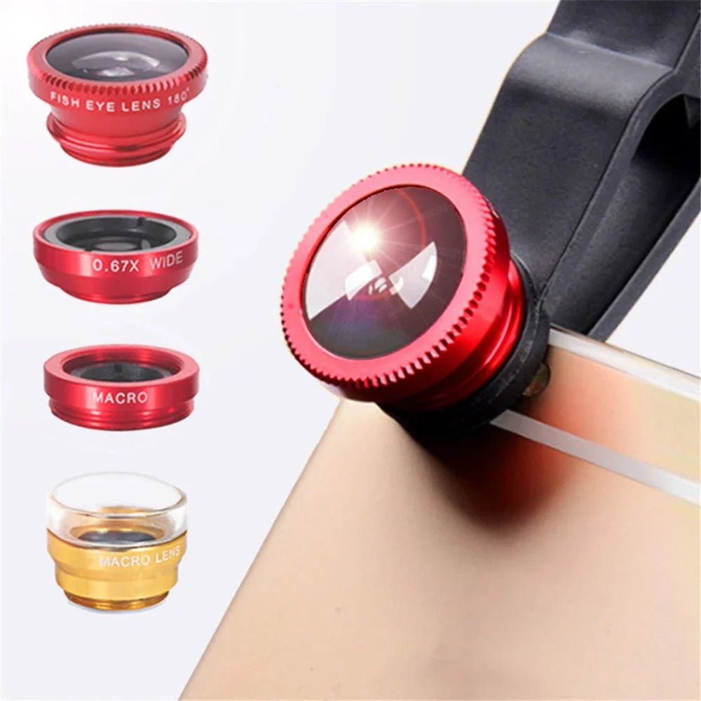 Premium mobile phone wide-angle lens kit with versatile fisheye and macro lens functions