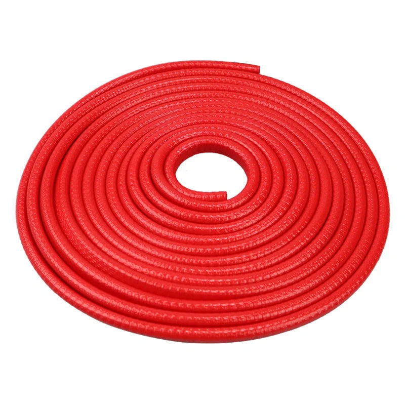 Universal car door anti-collision strip with steel disc for edge protection