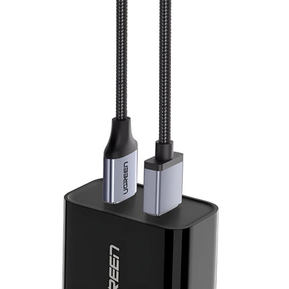 UGREEN nylon-braided USB-A to USB-C fast charging cable with alloy connectors for Samsung S10.