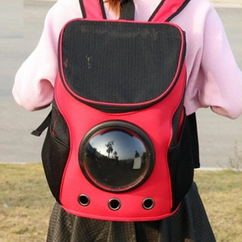 Astronaut Pet Carrier Backpack with Spacious Interior, Breathable Mesh Panels, and Adjustable Straps for Secure Pet Transport