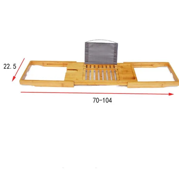 Bamboo bathtub frame with one-floor shelf for bathroom storage organisation