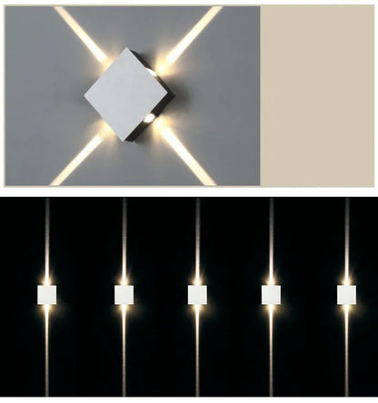 Modern square and round LED aluminium wall light with contemporary Chinese style design