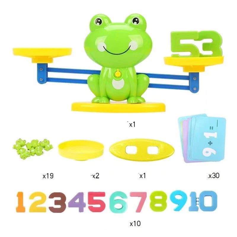 Engaging early math learning toys with colorful digital characters, including monkeys, penguins, and other animals, designed to teach preschoolers essential numeracy skills through interactive play.