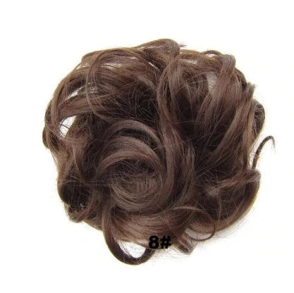 Hair ring wig in various colours from 1# to Burg, showing synthetic fibres and natural hairline for temporary styling