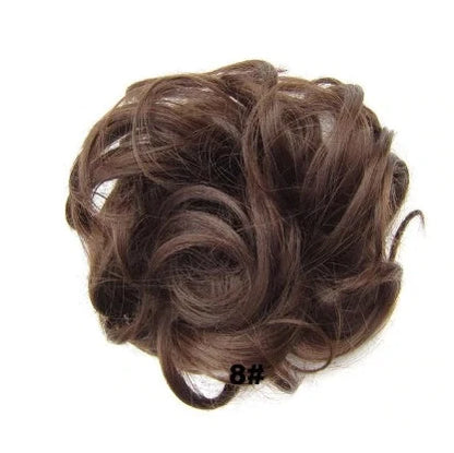 Hair ring wig in various colours from 1# to Burg, showing synthetic fibres and natural hairline for temporary styling