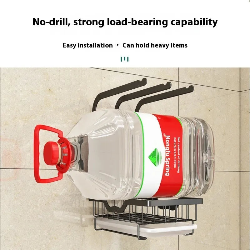 White foldable plastic kitchen draining rack shown in new Chinese style, suitable for wall mounting or desktop use.