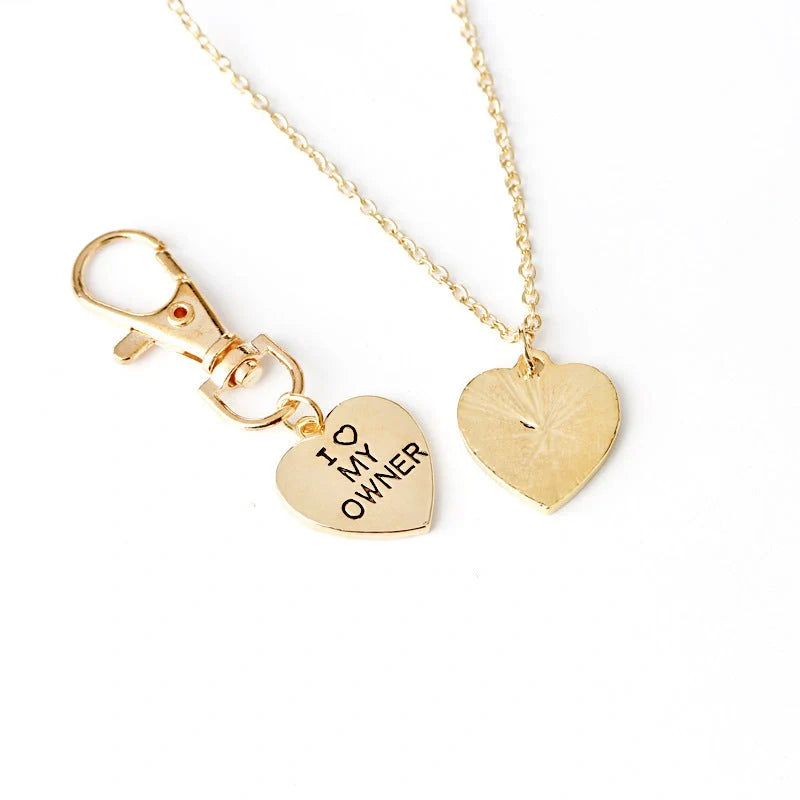 Stylish dog bone necklace for pet lovers, available in silver and gold.