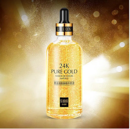 24K gold nicotinamide anti-ageing face serum gel in 15ml, 50ml and 100ml sizes