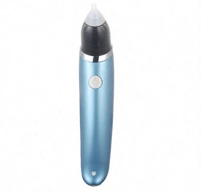 An electric nasal aspirator with adjustable suction levels, soft silicone tip, and BPA-free materials for effectively and comfortably clearing baby's congestion