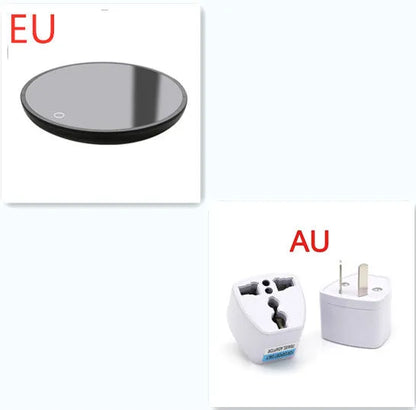 Black coffee mug warmer with waterproof design and temperature control switch