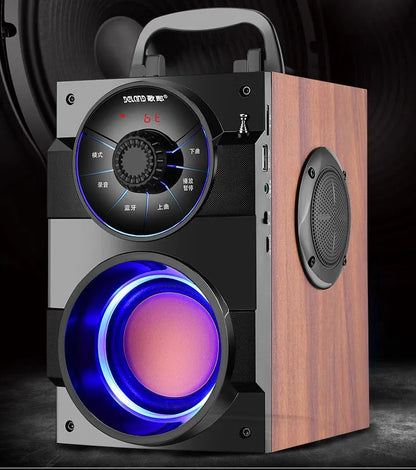 Portable mini home audio system with subwoofer, black colour, 1.2m cable, USB power input