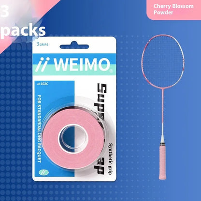 Badminton racket hand glue PU glossy overgrip 3 pieces per box in 13 colours