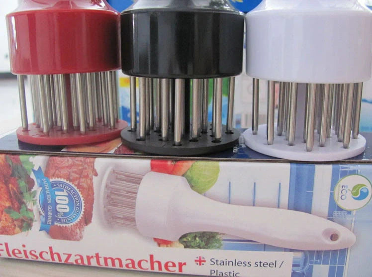 Stainless steel tender meat needle for kitchen use, perfect for pork chops and steaks