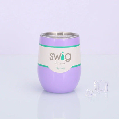 Insulated Stainless Steel Wine Tumbler - 12oz Double-Wall Vacuum Cup in Various Colors