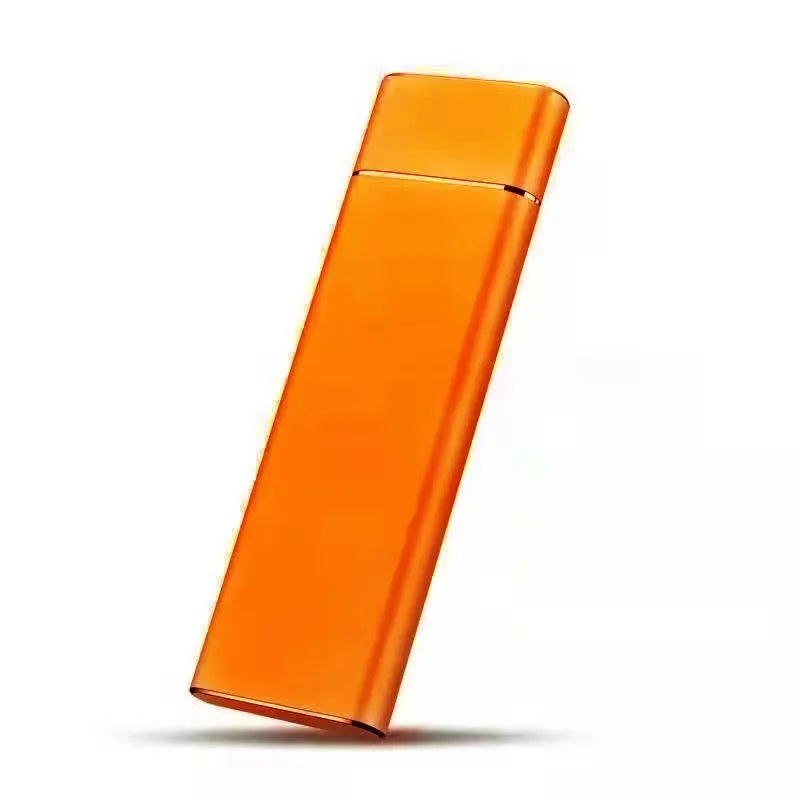 6TB mobile external hard drive in metal case with USB cable in choice of five colours
