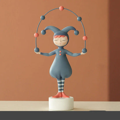 Beautifully sculpted resin elf figurine ornaments with intricate details, perfect for adding a touch of whimsical woodland charm to your home decor