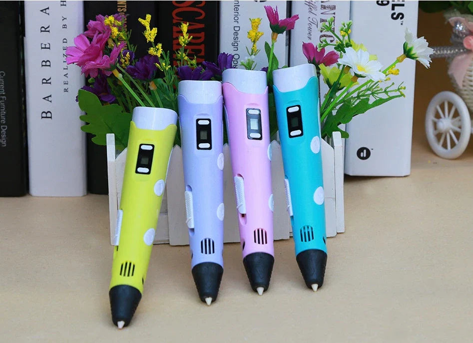 A versatile 3D pen with adjustable temperature settings, vibrant filament colors, and an ergonomic design for endless creative possibilities.