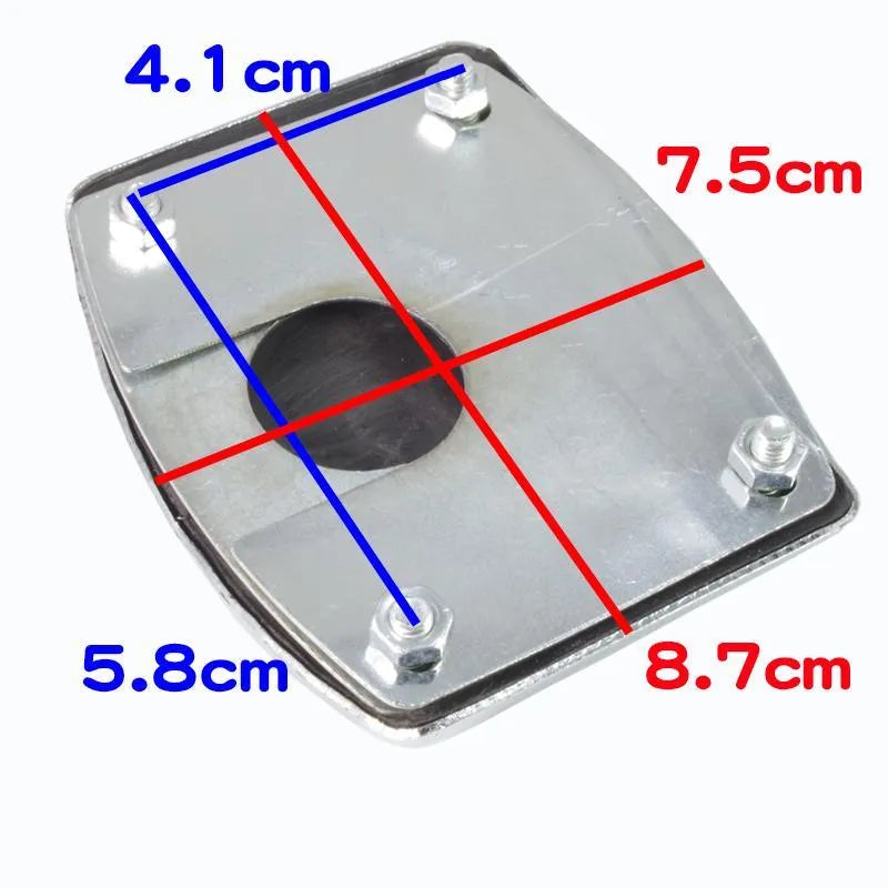 Men's motorcycle scooter brake pedal skid plate with metal construction, suitable for use on most motorcycles and electric vehicles, available in foot pedal, square foot pedal, or small brake plate options