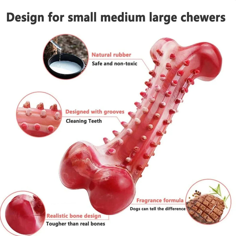 Natural rubber chew toy suitable for aggressive dogs, durable and long-lasting for dogs chewing heavy objects, built from tough rubber materials designed for powerful chewers and destructive chewing behaviours