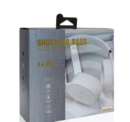 Wireless Bluetooth headphones in black, blue, grey or white colour options showing 40mm speaker drivers.