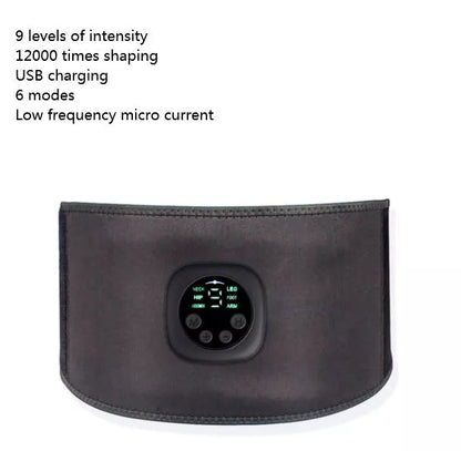 Smart Digital Display Fitness EMS Belt for abdominal training with USB charging
