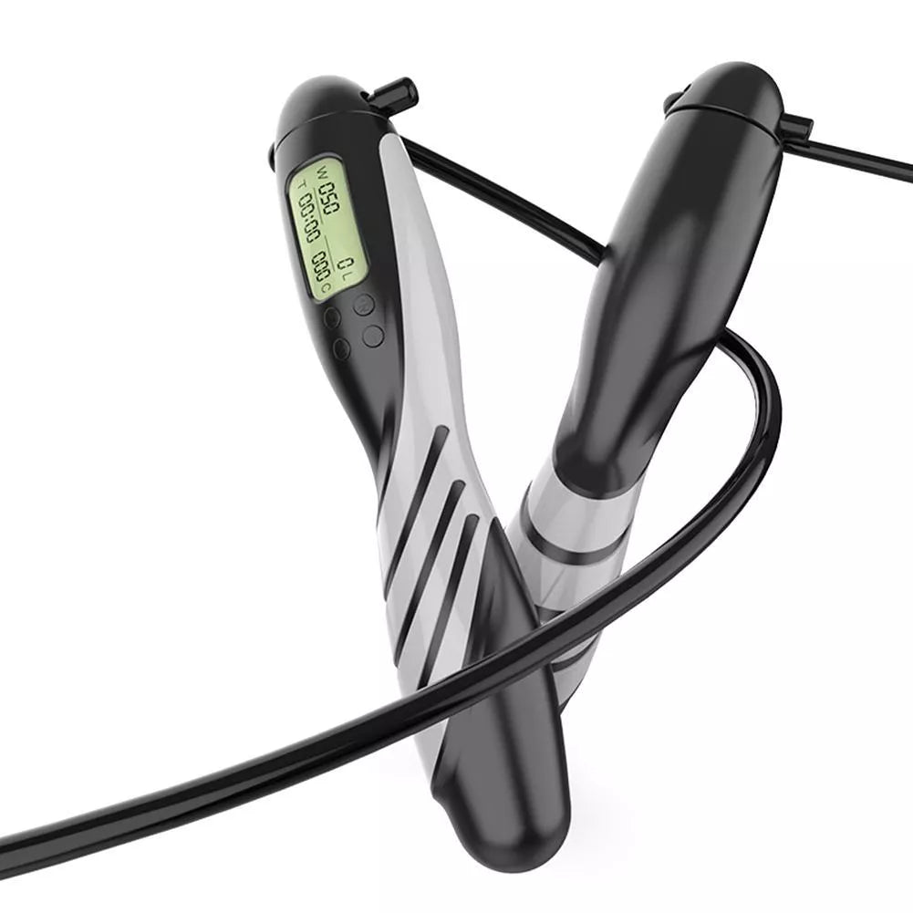 Professional cordless skipping rope with intelligent counter display