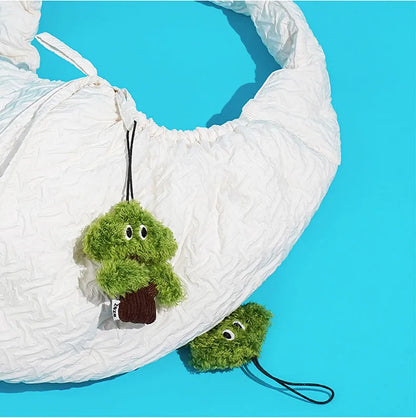 Pine tree cat mint toy bag pendant with grinding surface for biting