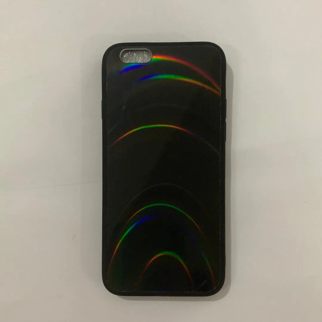 Rainbow mirror glitter phone case with slim-fit TPU PC acrylic back cover and precise cutouts