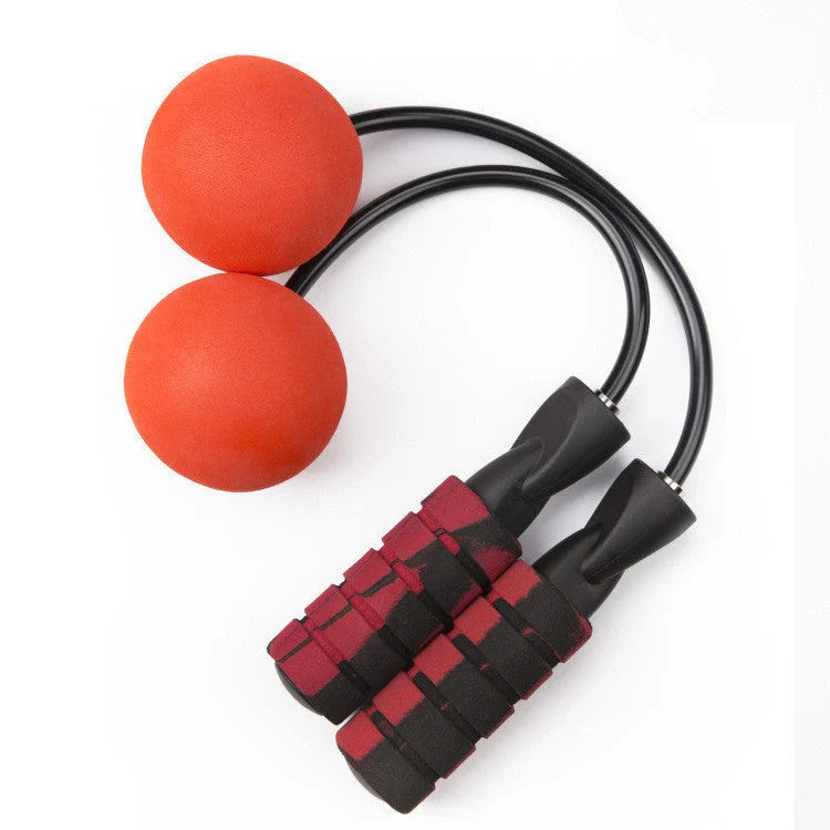 Adjustable weighted cordless jump rope with EVA balls for effective workouts