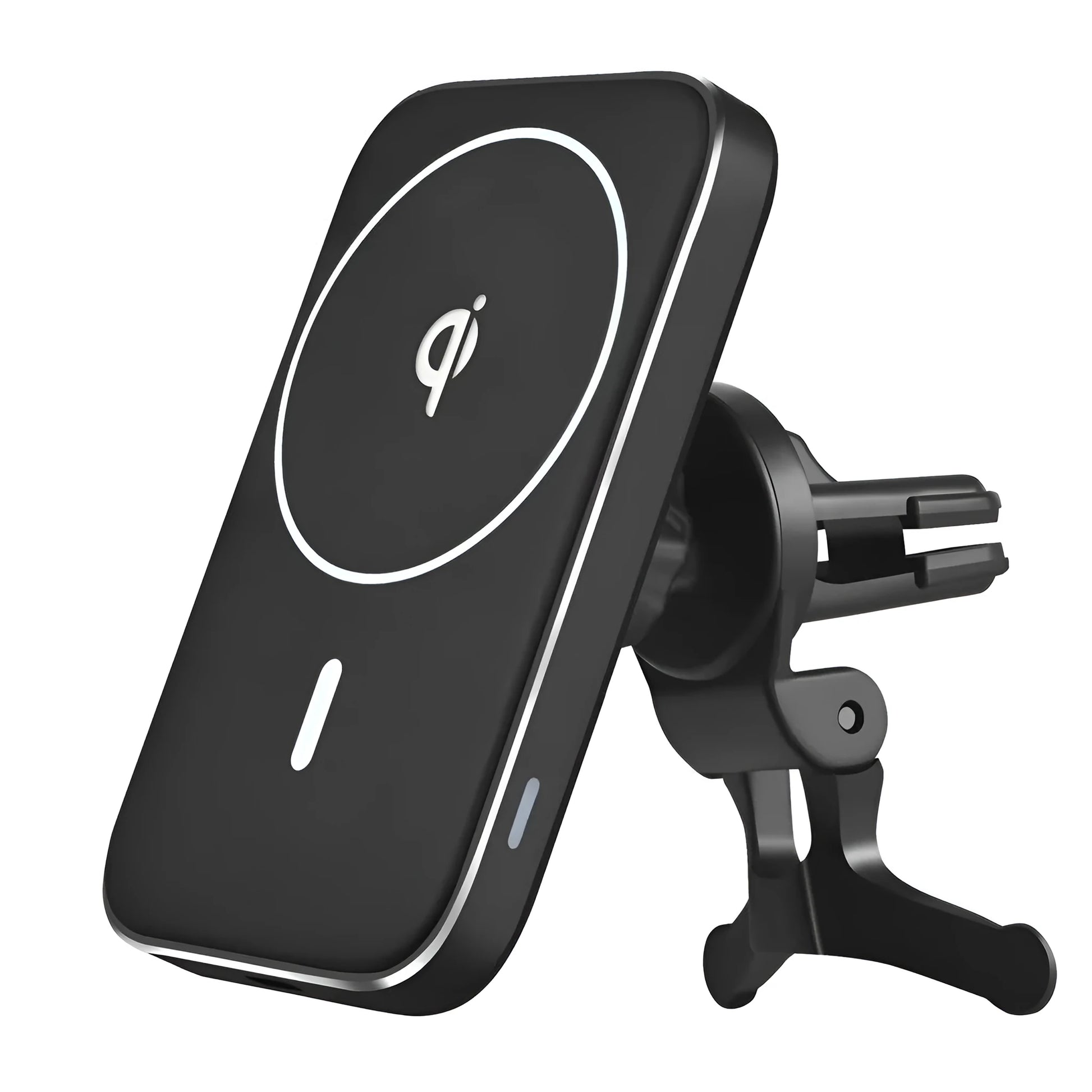 Black M6 magnetic wireless car charger bracket with USB cable for vehicle installation